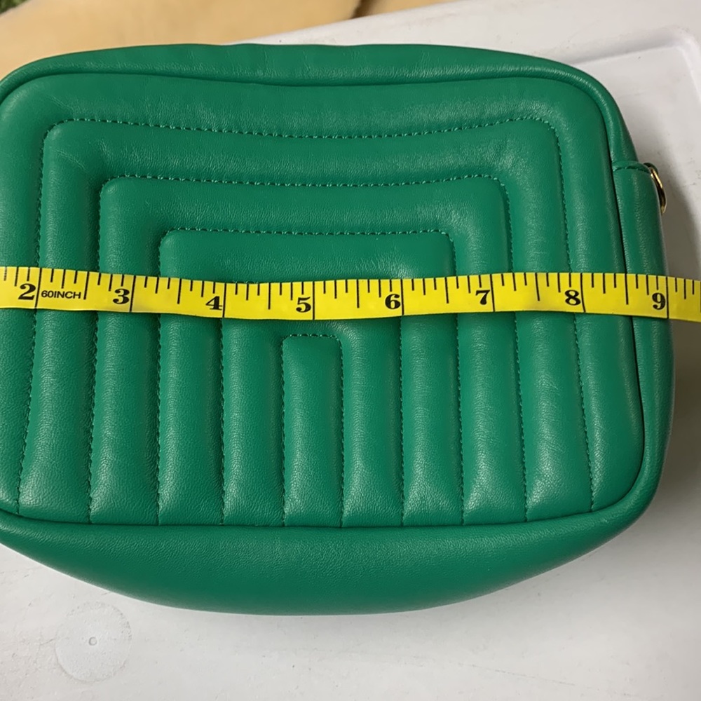 Clare V. Green Quilted Chanel Leather Midi Sac - Picture 7 of 11